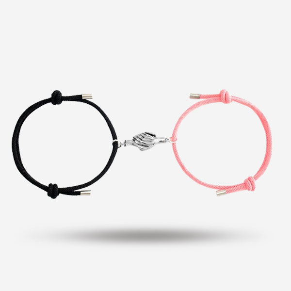 Hands in Hands Adjustable Magnetic Paired Bracelet Set For Couples