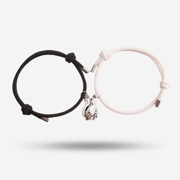 Adjustable Rope Magnetic Couple Bracelet Set for Women & Men